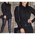 Casaco Parka Feminino em Bengaline para o Inverno
