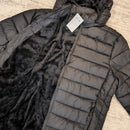 Jaqueta Puffer Masculina Forrada com Capuz Impermeável