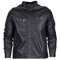 Jaqueta de Couro Masculina Forrada para Inverno