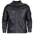 Jaqueta de Couro Masculina Forrada para Inverno