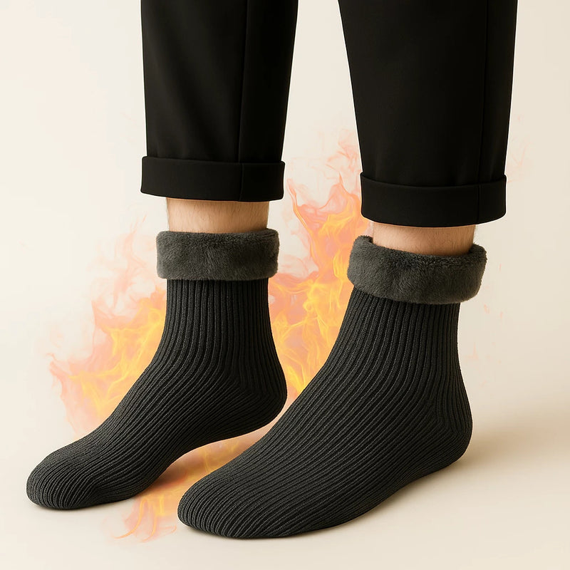 Kit 12 Meias Térmicas Quentes Forradas para Inverno