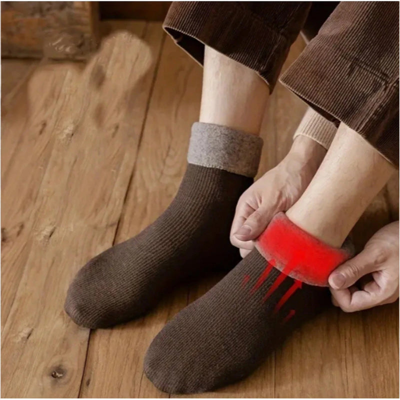 Kit 12 Meias Térmicas Quentes Forradas para Inverno
