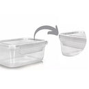 Kit 12 Potes com Trava Transparente Reutilizáveis