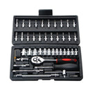 Kit com 46 Peças de Ferramentas Multifuncional com Maleta
