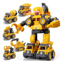 Robô Carrinho Brinquedo 5 em 1 Construbots – Monta e Desmonta Educativo Infantil com Ferramentas Criativas