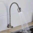 Torneira de Parede Inox Prata para Cozinha com Chuveiro 360° – Luxo