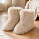 Bota Feminina Pele De Raposa Peluda Inverno 3