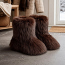 Bota Feminina Pele De Raposa Peluda Inverno 4