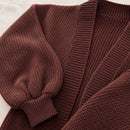 Cardigan Feminino Tricot Casaco Bufante Manga Longa Inverno 8