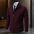 Casaco Masculino Fleece Gola Alta Velo Cardigan 6
