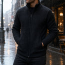 Casaco Masculino Fleece Gola Alta Velo Cardigan 10