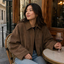 Jaqueta Bomber Feminina de Camurça - lifestyle 3
