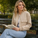 Jaqueta Bomber Feminina Decote V - lifestyle 3