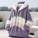 Jaqueta Feminina Oversize Pelucia Capuz Inverno 7