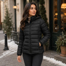 Jaqueta Puffer Feminina Impermeavel Bobojaco Touca Removivel 3