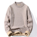sueter-masculino-gola-alta-mock-neck-trico-liso-casual-pulover-manga-longa-para-outono-e-inverno - 2