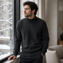 sueter-masculino-gola-alta-mock-neck-trico-liso-casual-pulover-manga-longa-para-outono-e-inverno - 14
