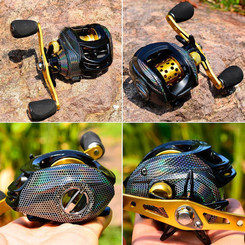 Carretilha de Pesca Profissional Drag 10Kg e 19 Rolamentos - Snake