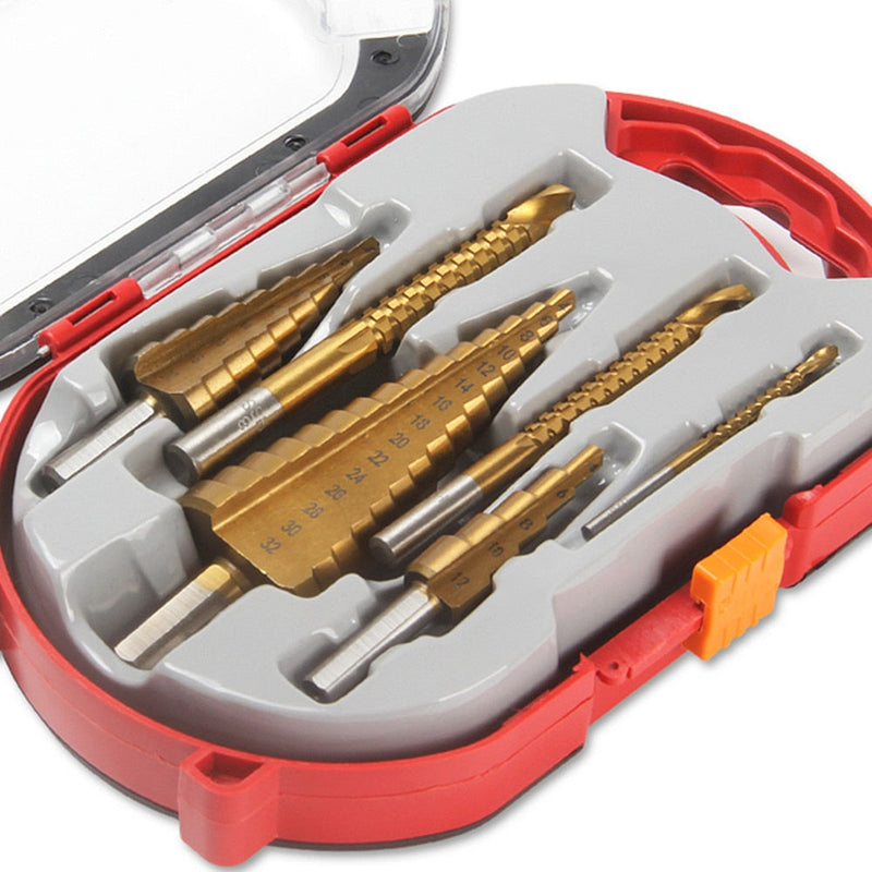 Kit Completo 6 Brocas de Titânio Escalonada